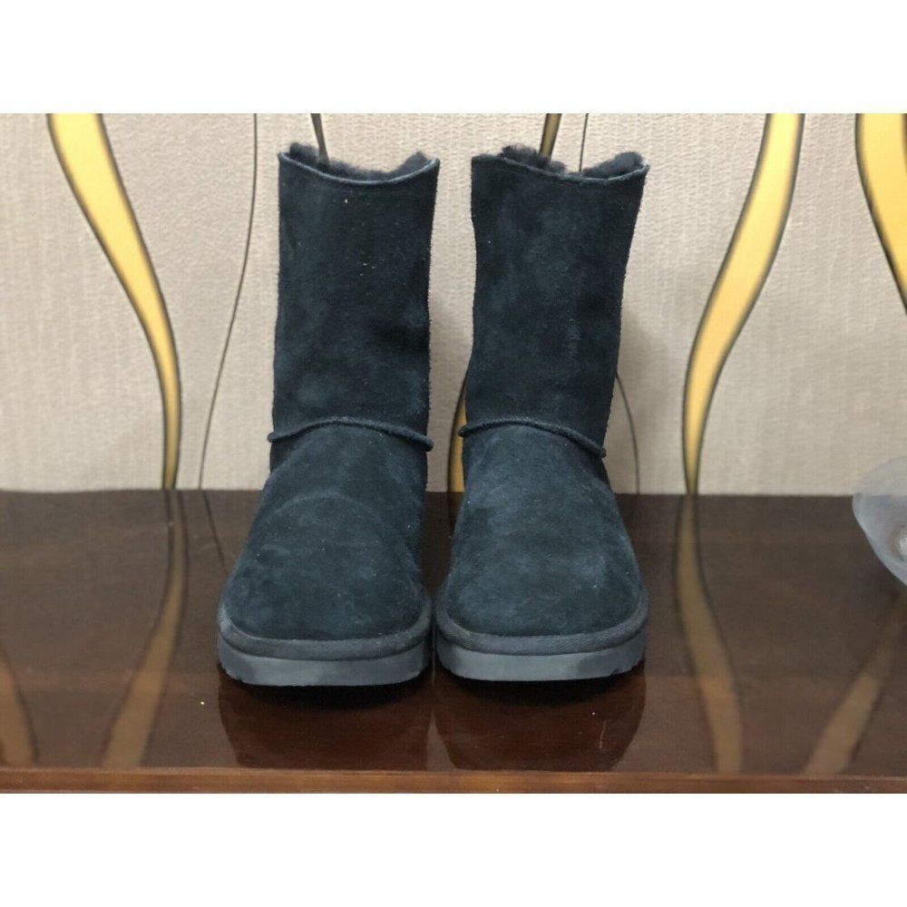 UGG Classic Short Sparkle Zip Charcoal Boots (1094983) Women's Size 9 (A437)